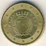 Euro - 10 Euro Cent - Malta - 2008 - Aluminio-Bronce - KM# 128 - Obv: Crowned shield within wreath Rev: Value and relief map of Europe - 0